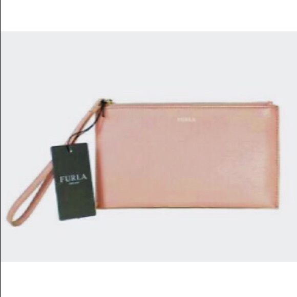 Furla Handbags - FURLA Dolomia Envelope Wristlet NWT Blush
